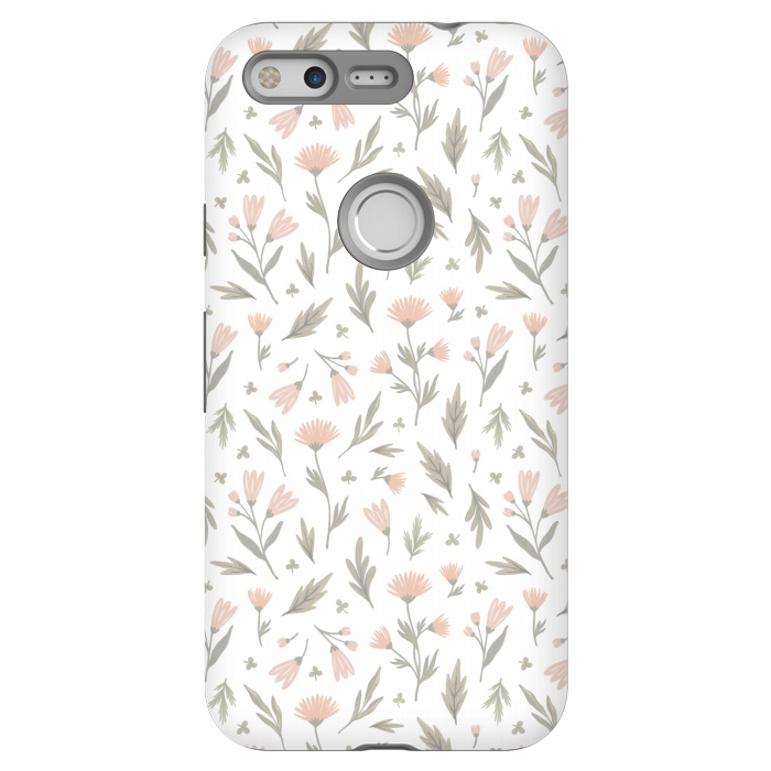 Pixel StrongFit delicate flowers on a white by Alena Ganzhela