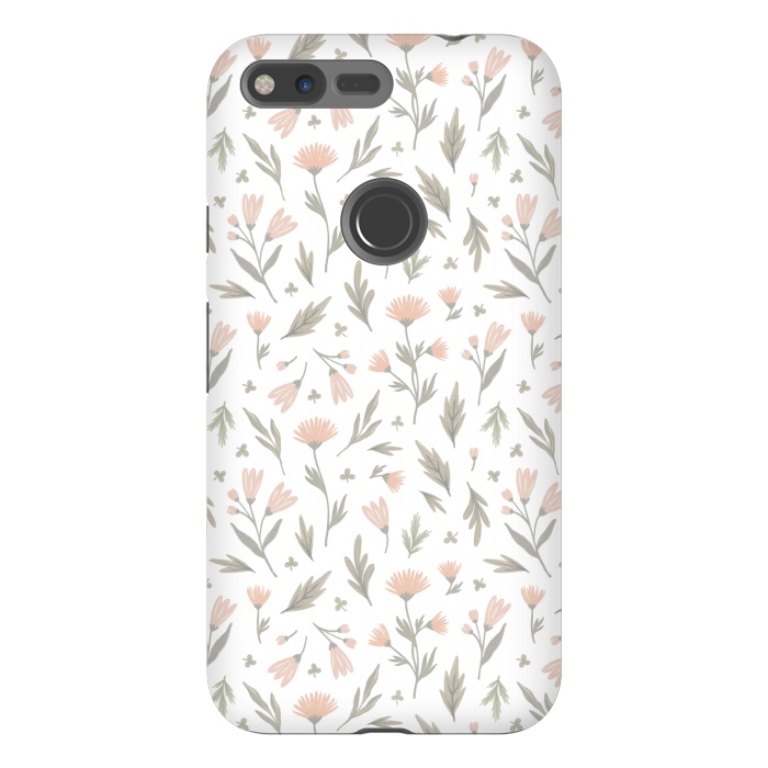 Pixel XL StrongFit delicate flowers on a white by Alena Ganzhela