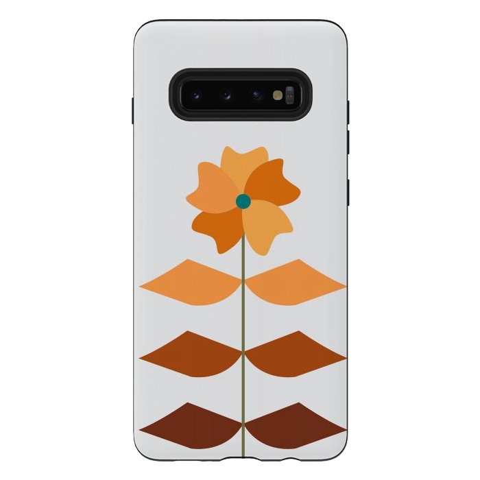 Galaxy S10 plus StrongFit Geometrical Floral by Creativeaxle