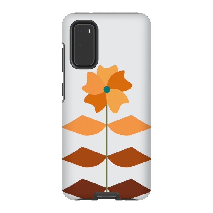 Galaxy S20 StrongFit Geometrical Floral by Creativeaxle