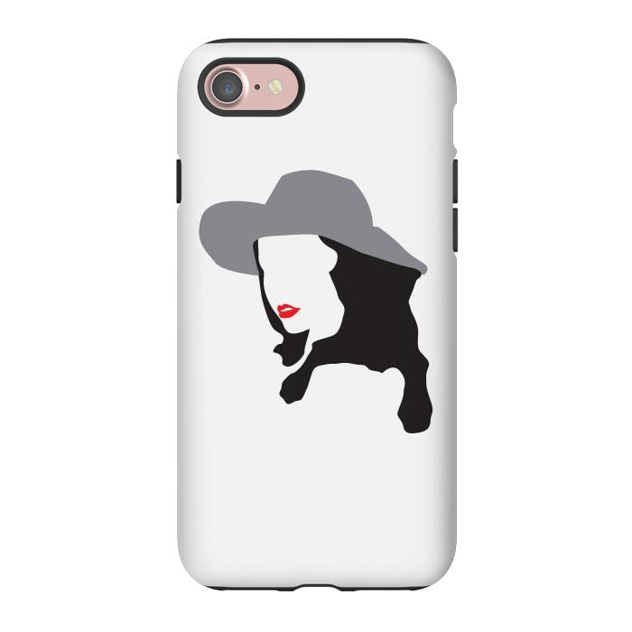 iPhone 7 StrongFit Woman Face Minimal Art 01 by Creativeaxle