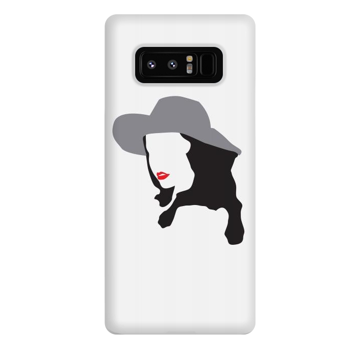 Galaxy Note 8 StrongFit Woman Face Minimal Art 01 by Creativeaxle