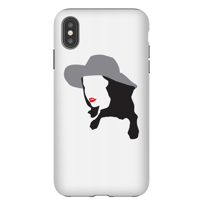 iPhone Xs Max StrongFit Woman Face Minimal Art 01 by Creativeaxle