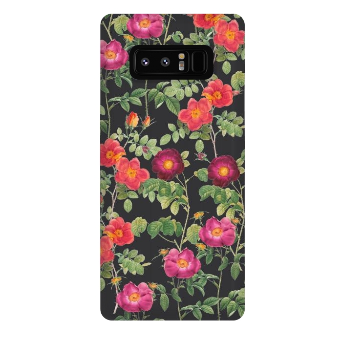 Galaxy Note 8 StrongFit Dark Roses by Zala Farah