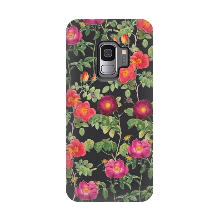 Galaxy S9 StrongFit Dark Roses by Zala Farah