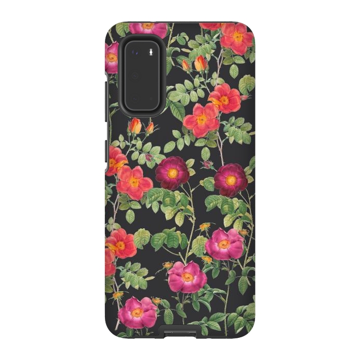 Galaxy S20 StrongFit Dark Roses by Zala Farah