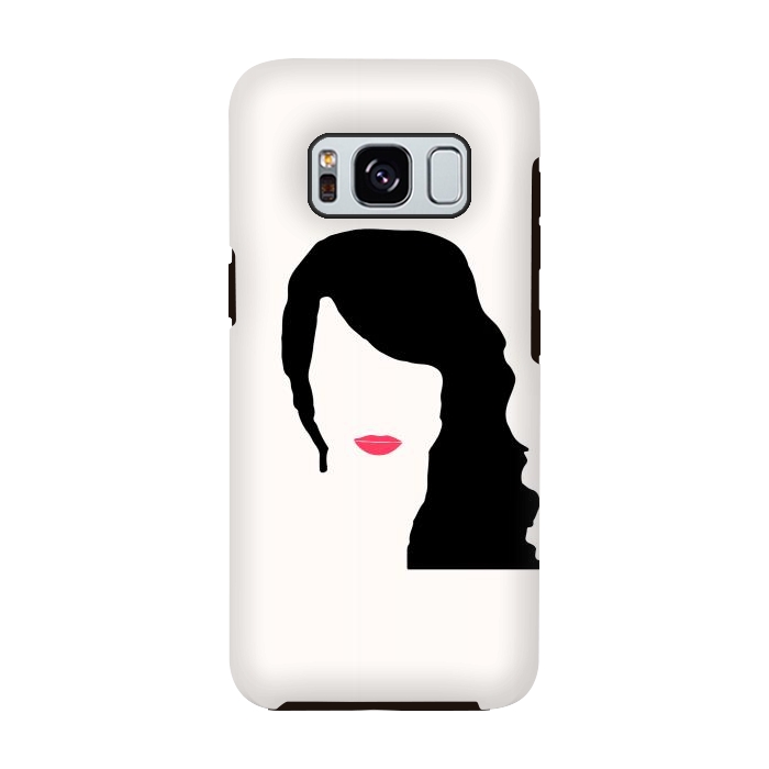 Galaxy S8 StrongFit Woman Face Minimal Art 03 by Creativeaxle