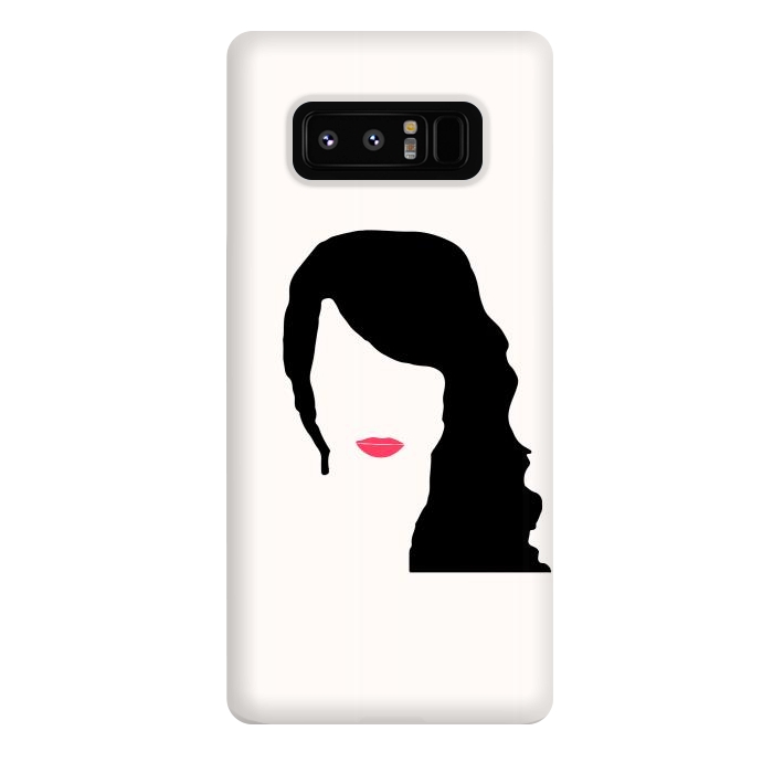 Galaxy Note 8 StrongFit Woman Face Minimal Art 03 by Creativeaxle