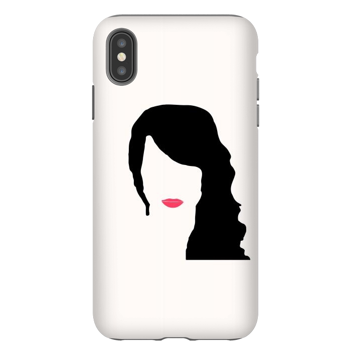 iPhone Xs Max StrongFit Woman Face Minimal Art 03 by Creativeaxle