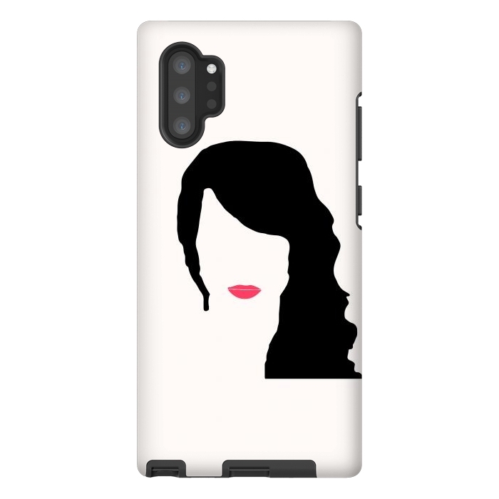 Galaxy Note 10 plus StrongFit Woman Face Minimal Art 03 by Creativeaxle