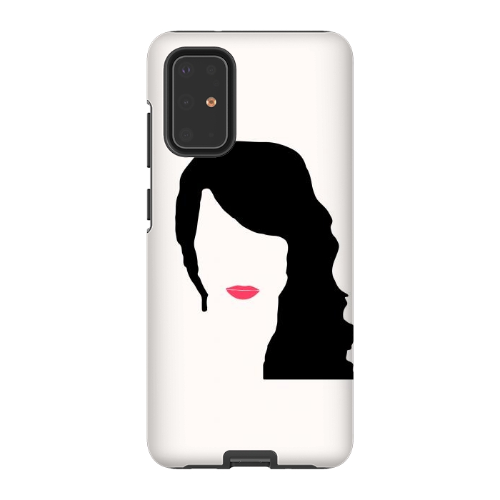 Galaxy S20 Plus StrongFit Woman Face Minimal Art 03 by Creativeaxle