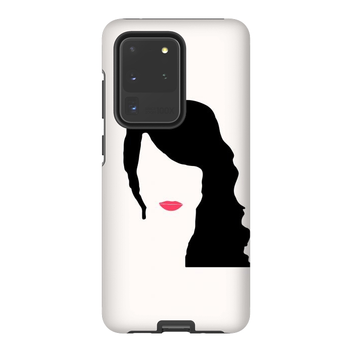 Galaxy S20 Ultra StrongFit Woman Face Minimal Art 03 by Creativeaxle