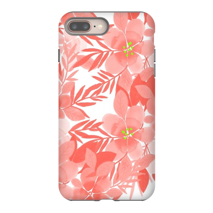 iPhone 7 plus StrongFit Peach Blossom Flowers by Josie