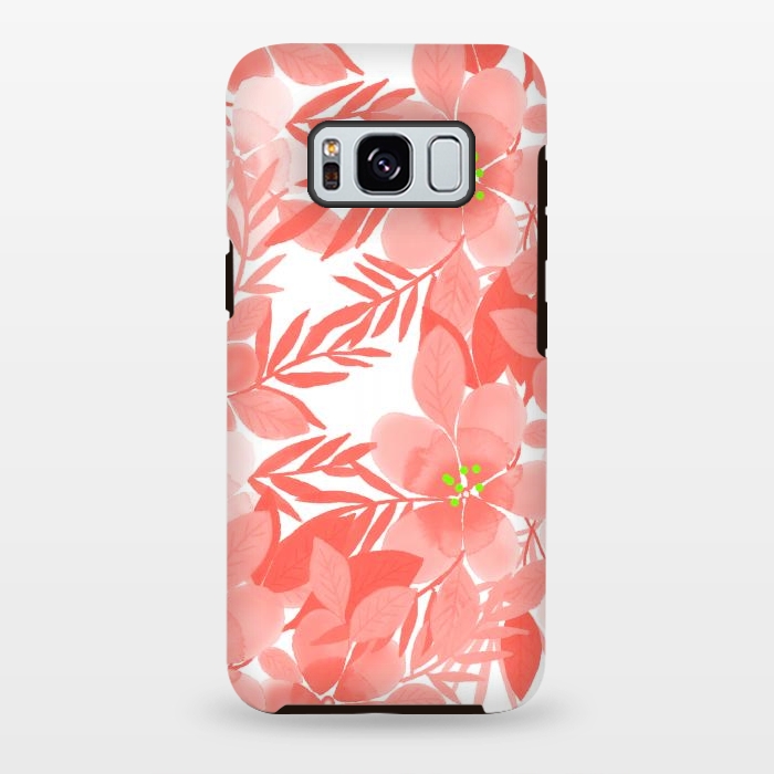 Galaxy S8 plus StrongFit Peach Blossom Flowers by Josie