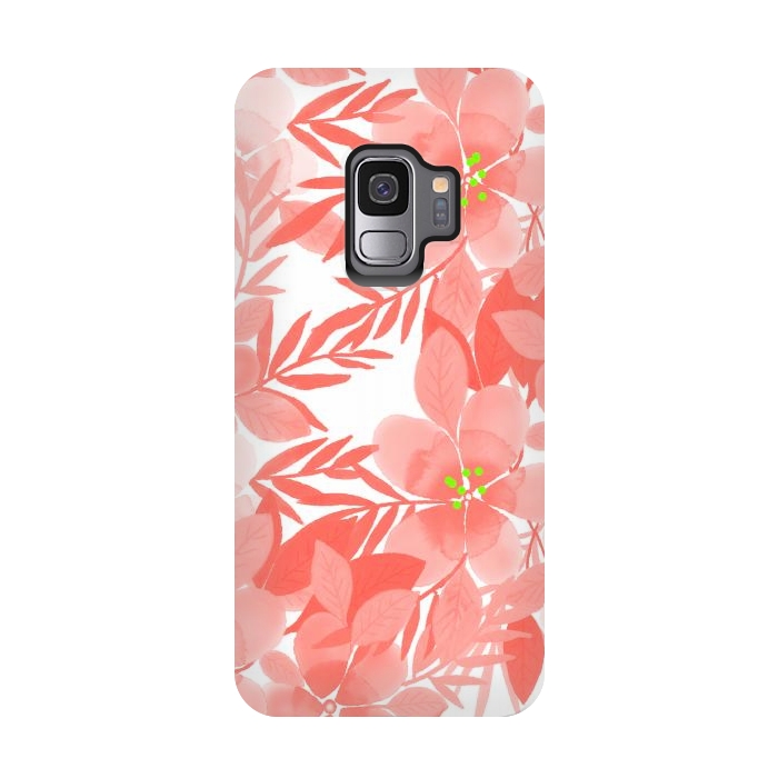 Galaxy S9 StrongFit Peach Blossom Flowers by Josie