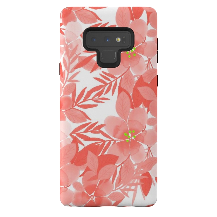 Galaxy Note 9 StrongFit Peach Blossom Flowers by Josie