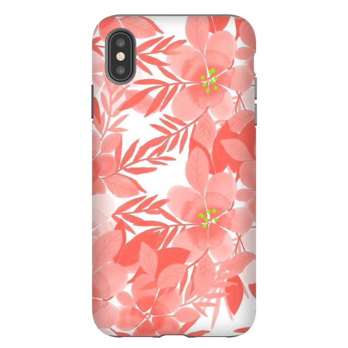 iPhone Xs Max StrongFit Peach Blossom Flowers by Josie