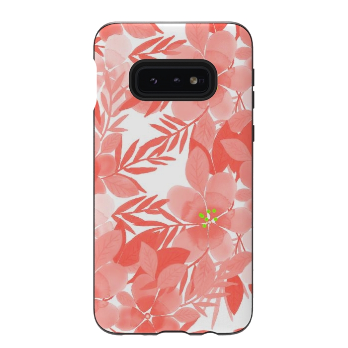 Galaxy S10e StrongFit Peach Blossom Flowers by Josie