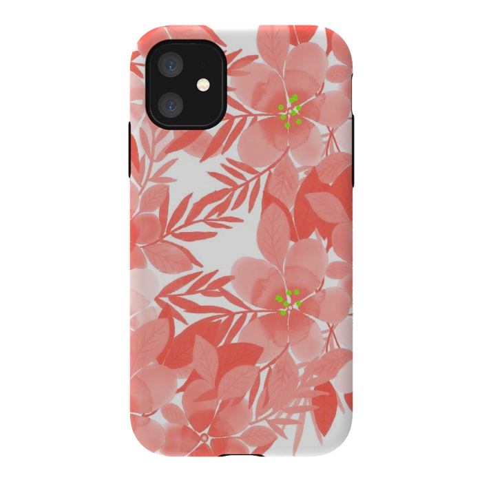 iPhone 11 StrongFit Peach Blossom Flowers by Josie