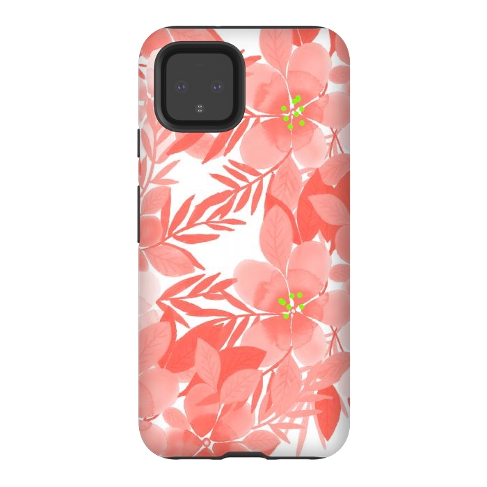 Pixel 4 StrongFit Peach Blossom Flowers by Josie