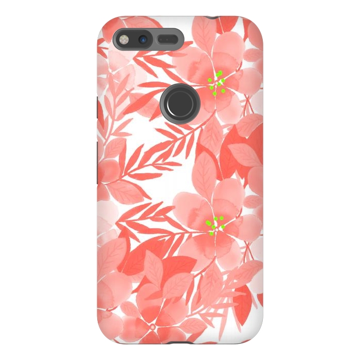 Pixel XL StrongFit Peach Blossom Flowers by Josie