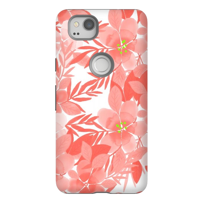 Pixel 2 StrongFit Peach Blossom Flowers by Josie