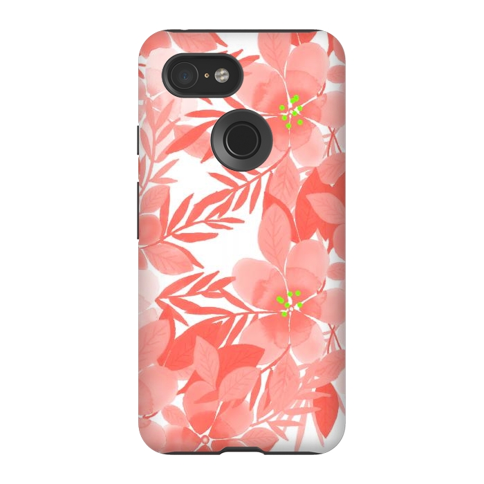 Pixel 3 StrongFit Peach Blossom Flowers by Josie