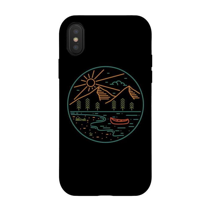 iPhone Xs / X StrongFit Nature Lake by Afif Quilimo
