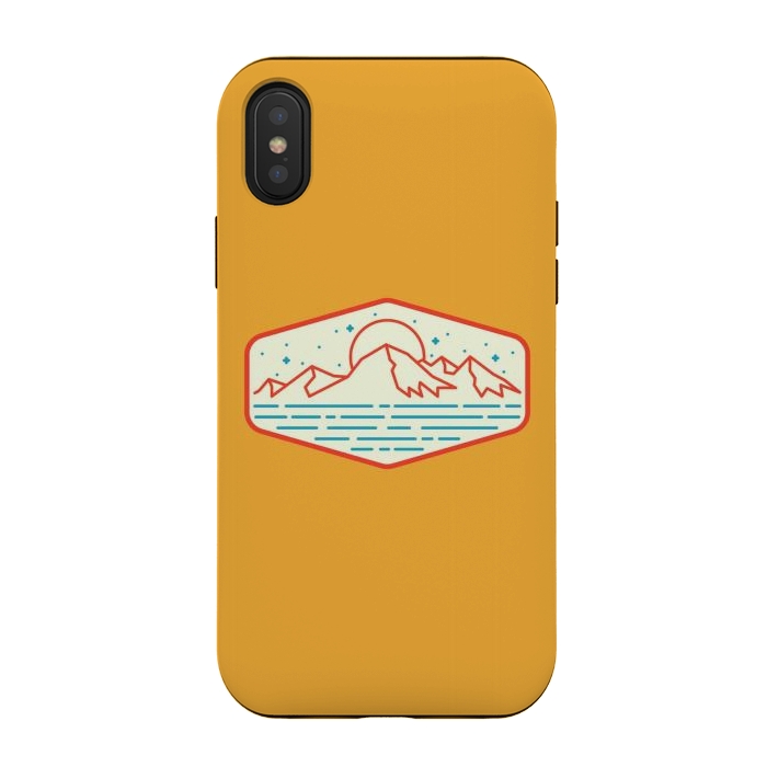 iPhone Xs / X StrongFit Mountain and Sea 1 by Afif Quilimo