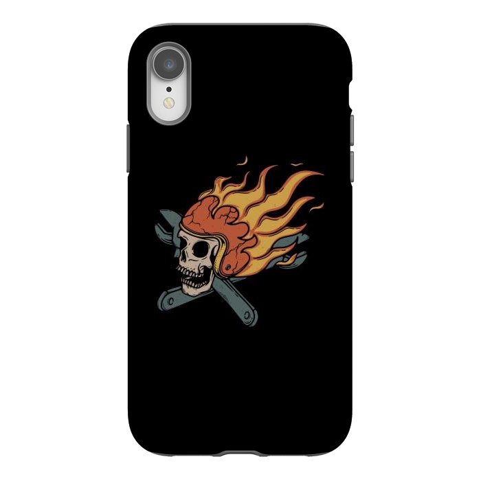 iPhone Xr StrongFit Rider and Fire by Afif Quilimo