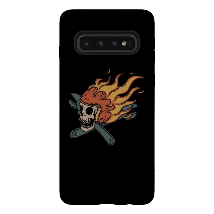 Galaxy S10 StrongFit Rider and Fire by Afif Quilimo