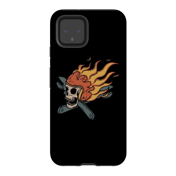 Pixel 4 StrongFit Rider and Fire by Afif Quilimo