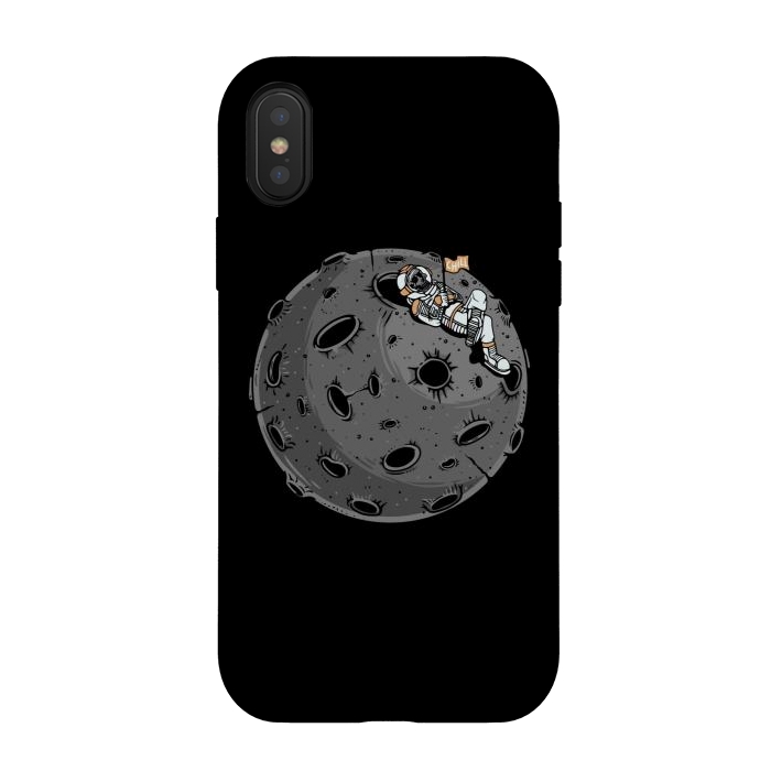 iPhone Xs / X StrongFit Chill Astronaut by Afif Quilimo