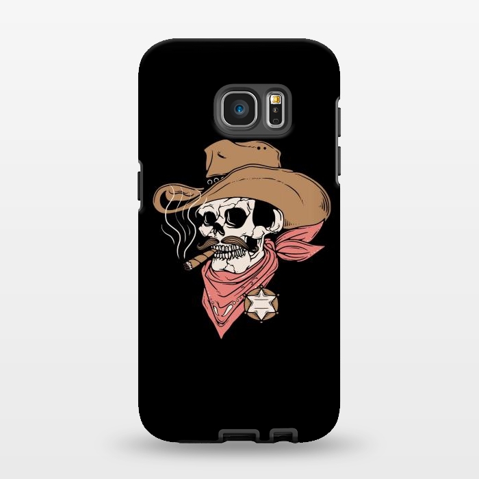 Galaxy S7 EDGE StrongFit Skull Sheriff by Afif Quilimo