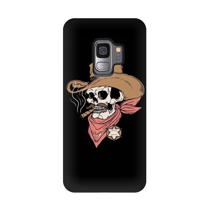 Galaxy S9 StrongFit Skull Sheriff by Afif Quilimo