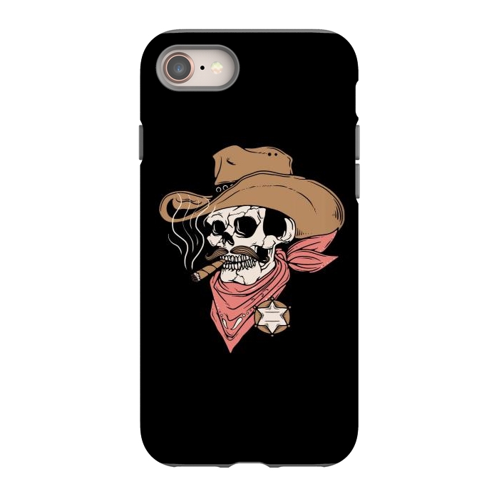 iPhone 8 StrongFit Skull Sheriff by Afif Quilimo