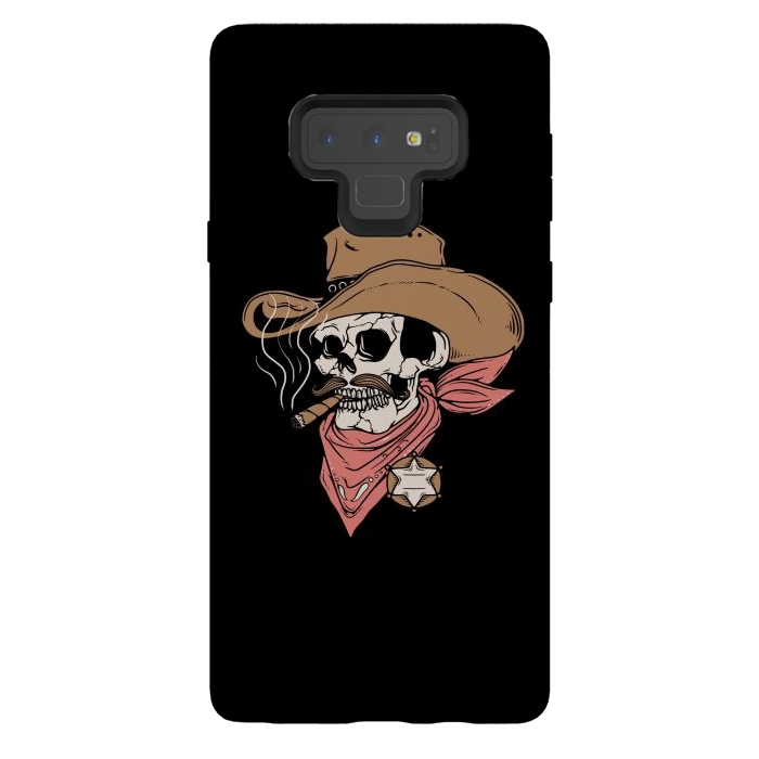 Galaxy Note 9 StrongFit Skull Sheriff by Afif Quilimo