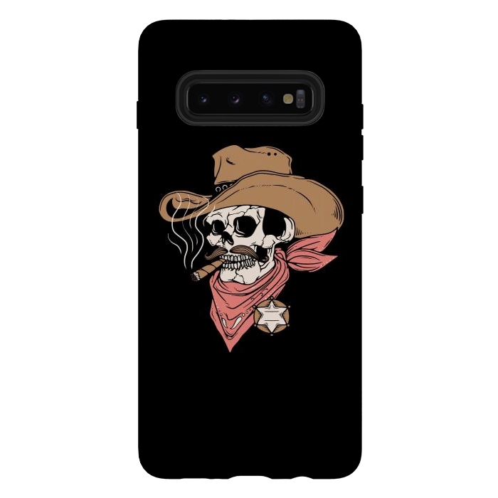 Galaxy S10 plus StrongFit Skull Sheriff by Afif Quilimo
