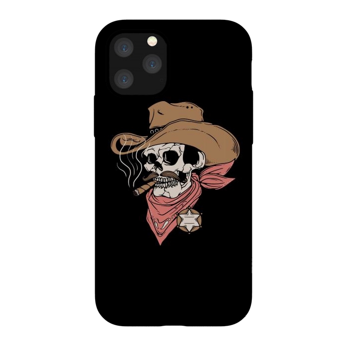 iPhone 11 Pro StrongFit Skull Sheriff by Afif Quilimo