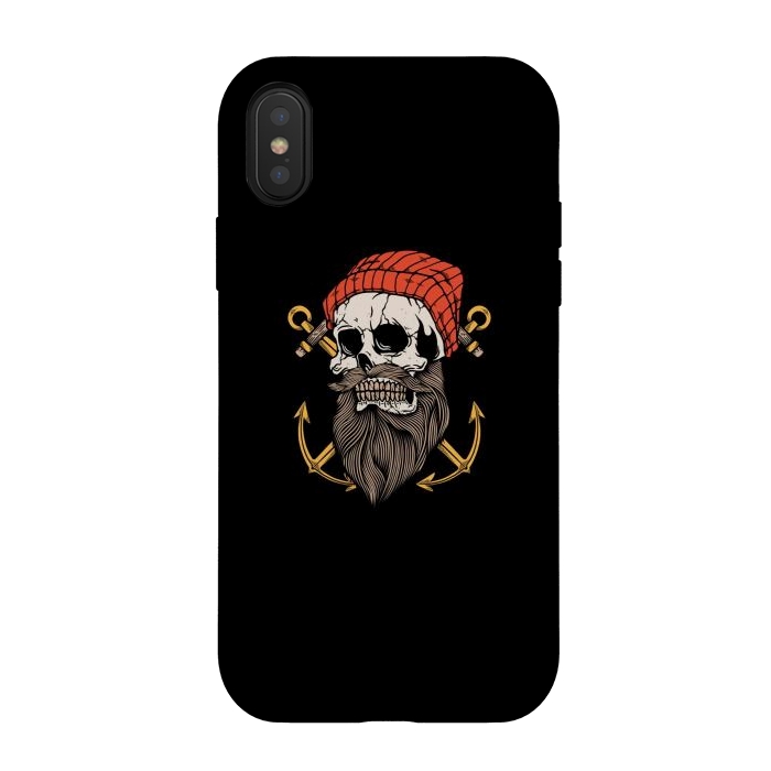 iPhone Xs / X StrongFit Skull Anchor 1 by Afif Quilimo
