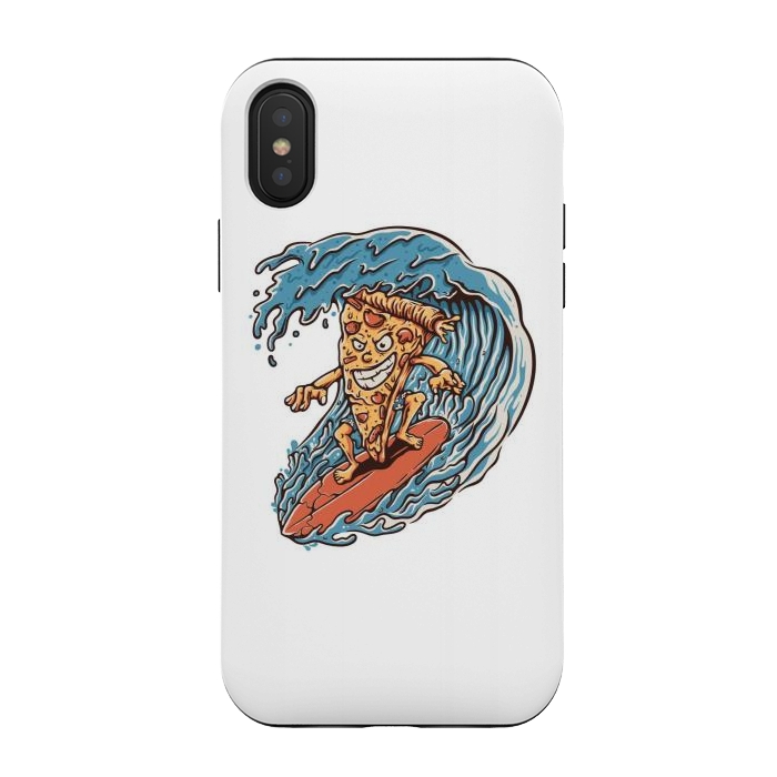 iPhone Xs / X StrongFit Pizza Surfer by Afif Quilimo