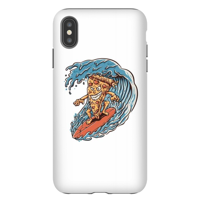 iPhone Xs Max StrongFit Pizza Surfer by Afif Quilimo