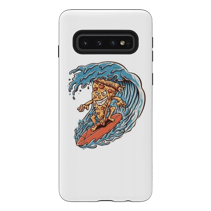 Galaxy S10 StrongFit Pizza Surfer by Afif Quilimo