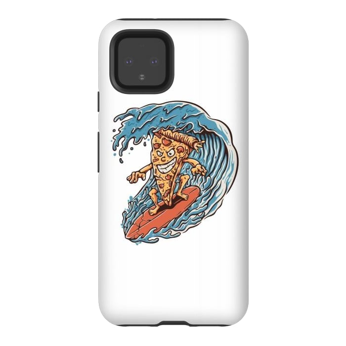 Pixel 4 StrongFit Pizza Surfer by Afif Quilimo