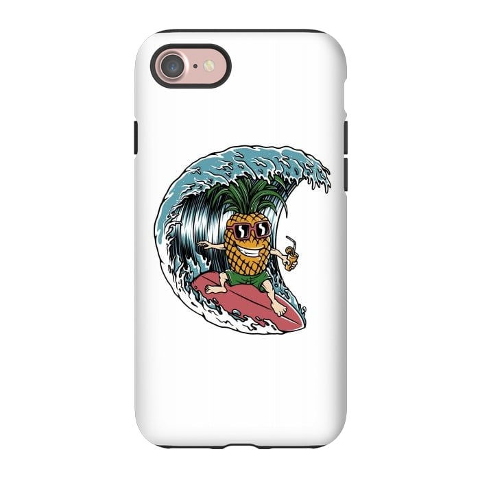 iPhone 7 StrongFit Pineapple Surfer by Afif Quilimo