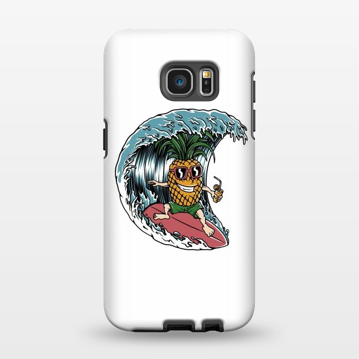 Galaxy S7 EDGE StrongFit Pineapple Surfer by Afif Quilimo