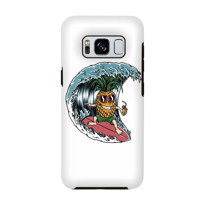 Galaxy S8 StrongFit Pineapple Surfer by Afif Quilimo