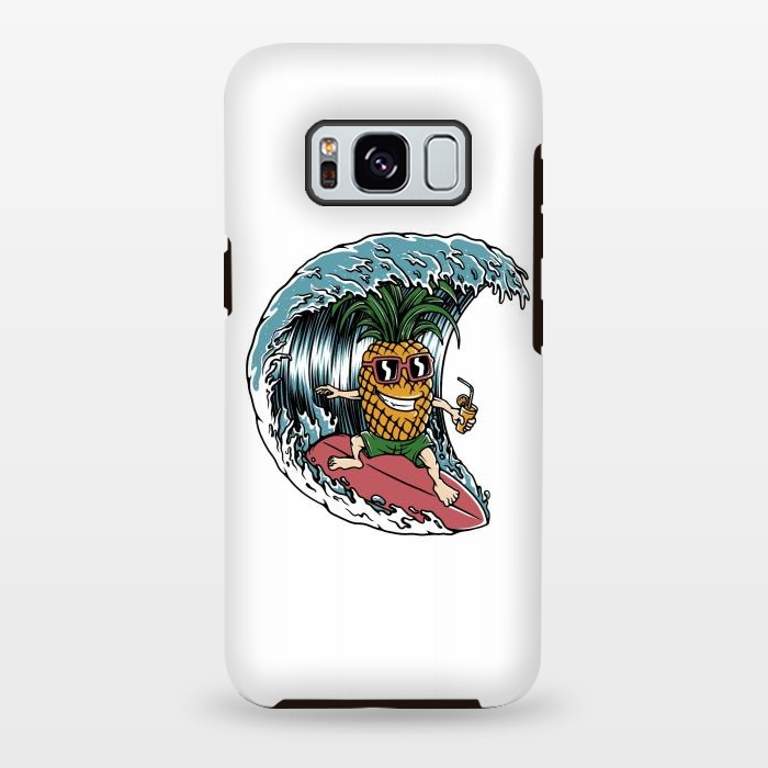 Galaxy S8 plus StrongFit Pineapple Surfer by Afif Quilimo