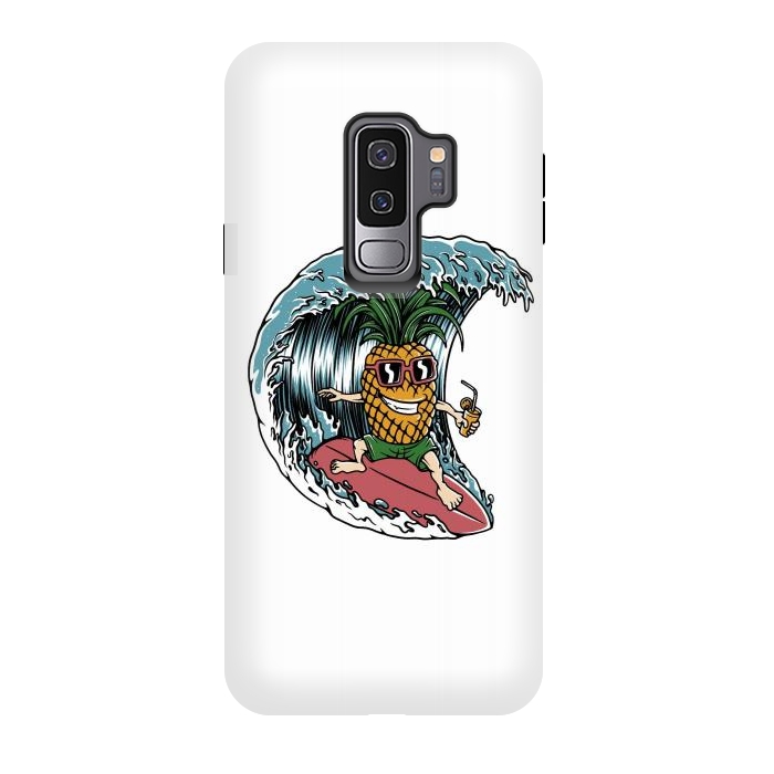 Galaxy S9 plus StrongFit Pineapple Surfer by Afif Quilimo