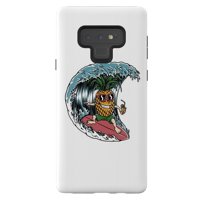 Galaxy Note 9 StrongFit Pineapple Surfer by Afif Quilimo